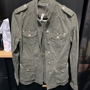 Olive Green Utility/Military Style Jacket/Coat